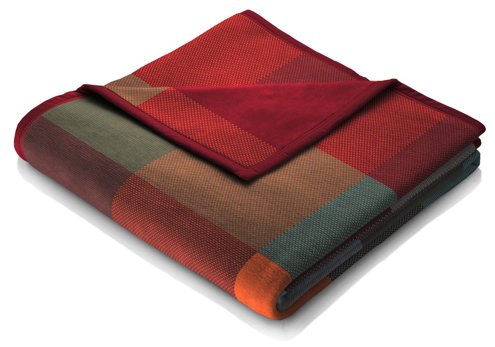 Throw blankets - Throw Colour-Woven / Blue-Woven - BIEDERLACK