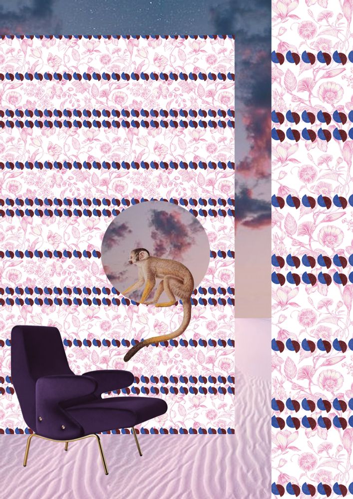 Hotel bedrooms - Marie-Antoinette wallcovering  - FRANCESCA COLOMBO
