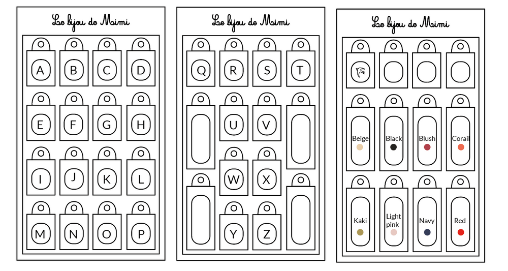 Customizable objects - Alphabet Pack - Small turnstile - MIMI ROSE ATELIER