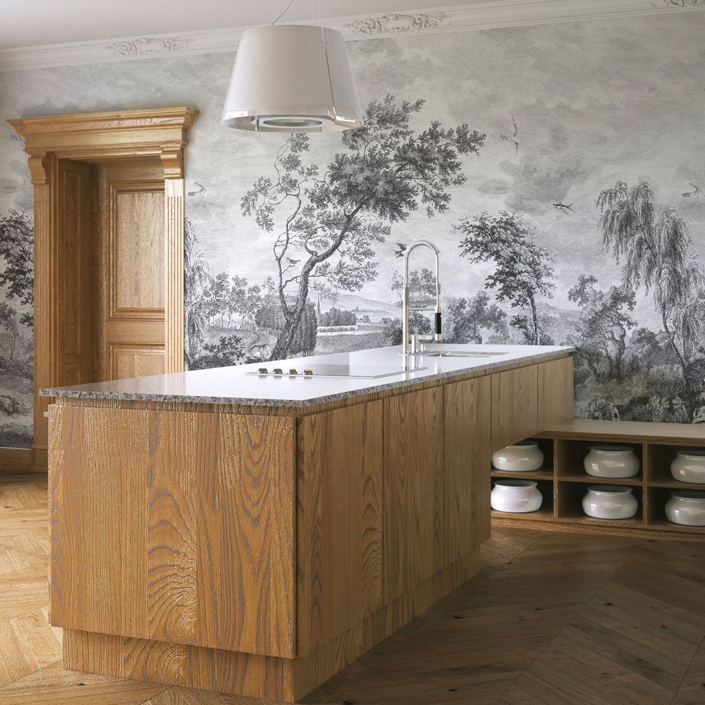 Other wall decoration - Fresque Fontainebleau Grisaille - PAPERMINT