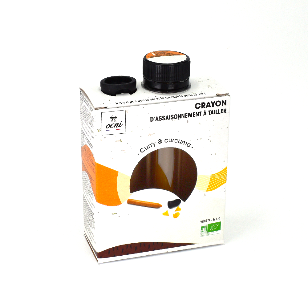 Épicerie fine - Coffret d'Assaisonnement à tailler 1 crayon - Curry & curcuma - Biologique - OCNI FACTORY