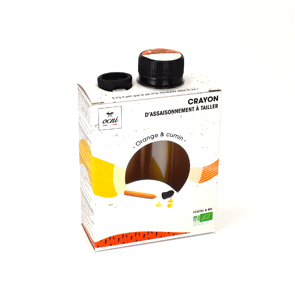 Épicerie fine - Coffret d'Assaisonnement à tailler 1 crayon - Orange & cumin - Biologique - OCNI FACTORY