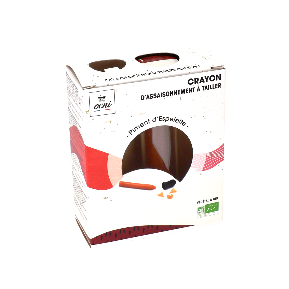 Épicerie fine - Coffret d'Assaisonnement à tailler 1 crayon - Piment d'Espelette - Biologique - OCNI FACTORY
