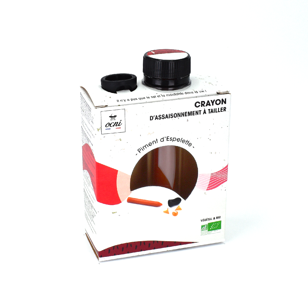Épicerie fine - Coffret d'Assaisonnement à tailler 1 crayon - Piment d'Espelette - Biologique - OCNI FACTORY