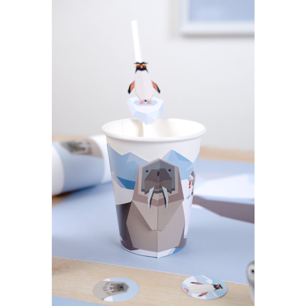 Anniversaires - 6 Gobelets Animaux Polaire - Compostable - ANNIKIDS