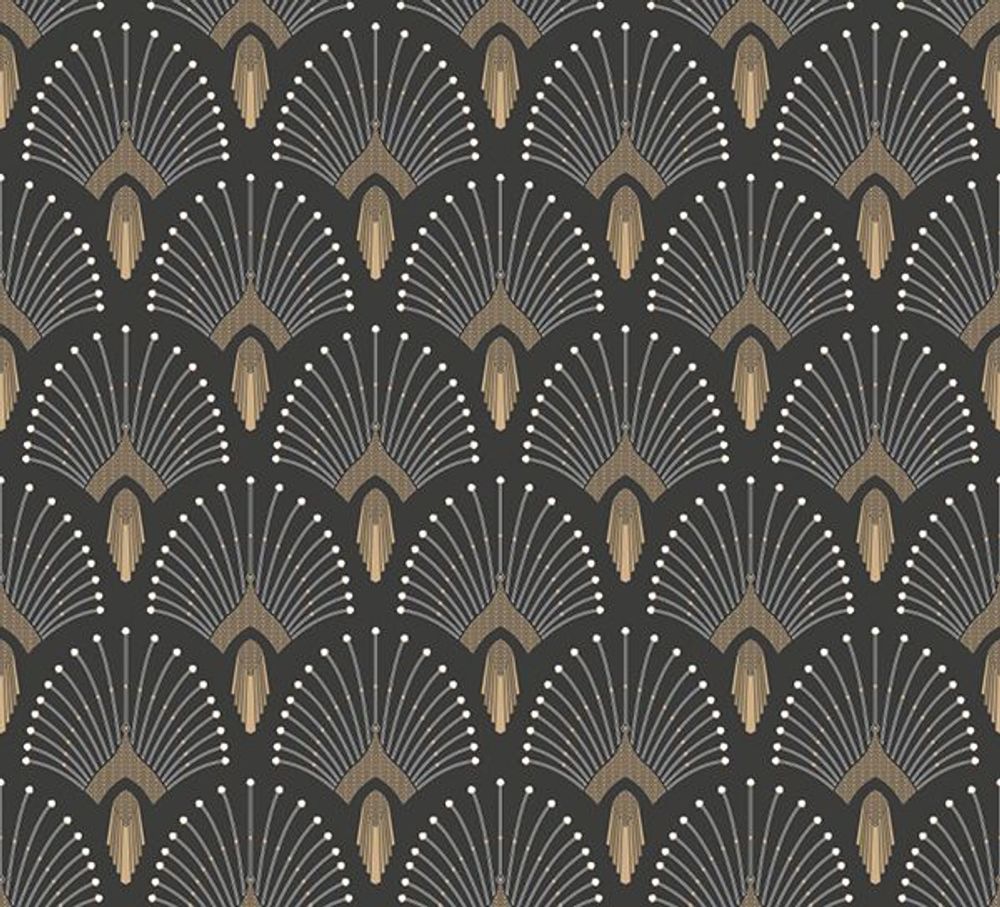 Autres décorations murales - Papier peint 1925 Gris Anthracite - PAPERMINT