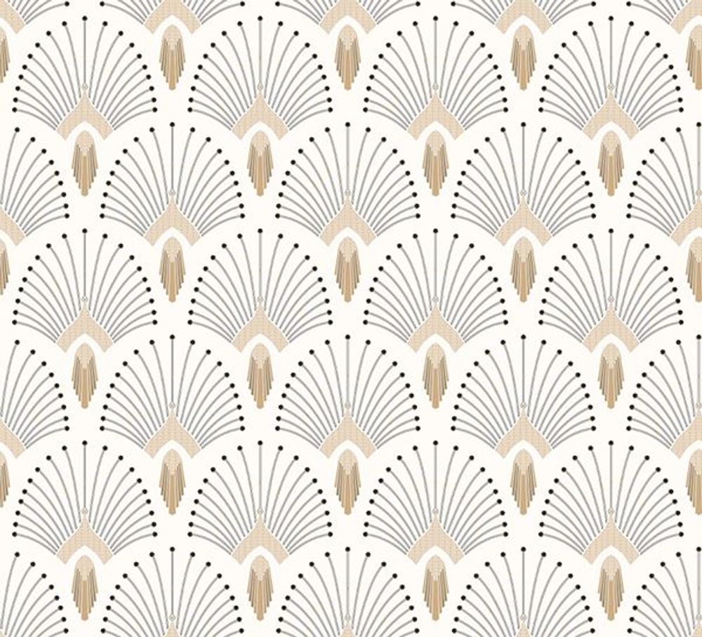 Autres décorations murales - Papier peint 1925 Beige Doré - PAPERMINT