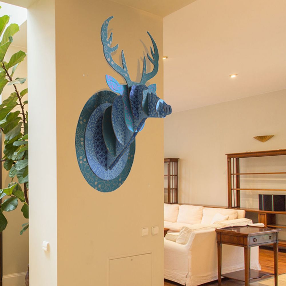 Other wall decoration - TROPHY CARTON 3D WALL DECOR, DEER, ELEPHANT, UNICORN, COW, ELAN... - SUPPLEMENT D'AM / PAPETERIE EPIGRAM