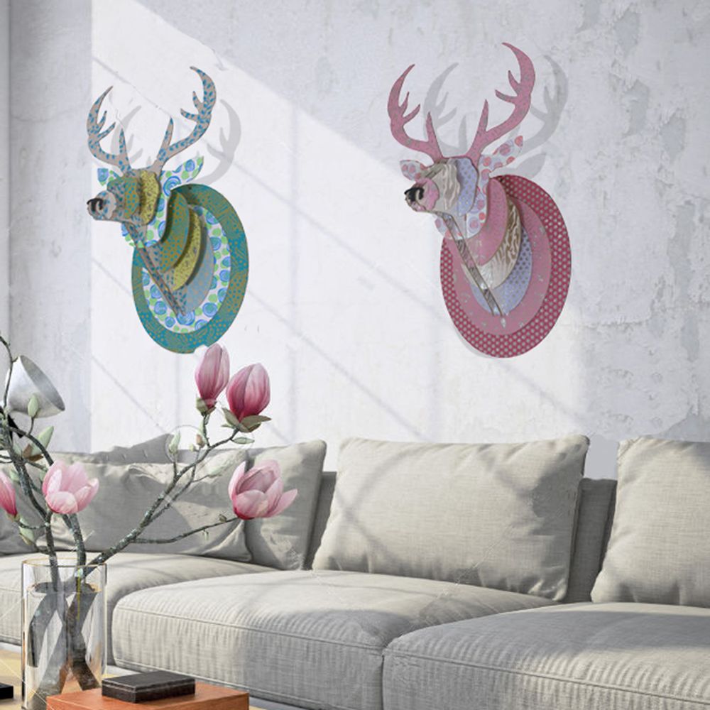 Other wall decoration - TROPHY CARTON 3D WALL DECOR, DEER, ELEPHANT, UNICORN, COW, ELAN... - SUPPLEMENT D'AM / PAPETERIE EPIGRAM