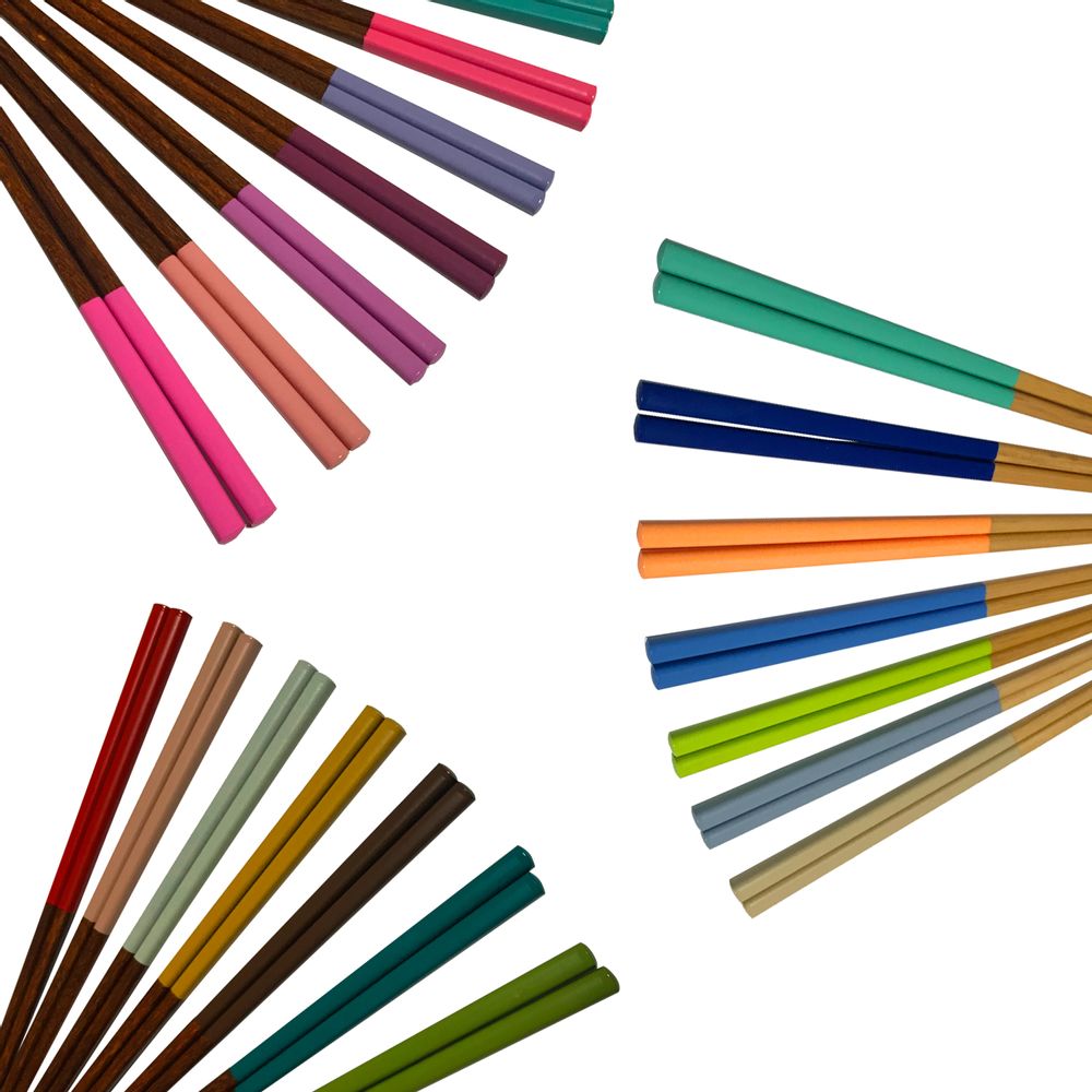 Cadeaux - Ensemble de baguettes de couleur coordonnée 7 paires - HASHIFUKU