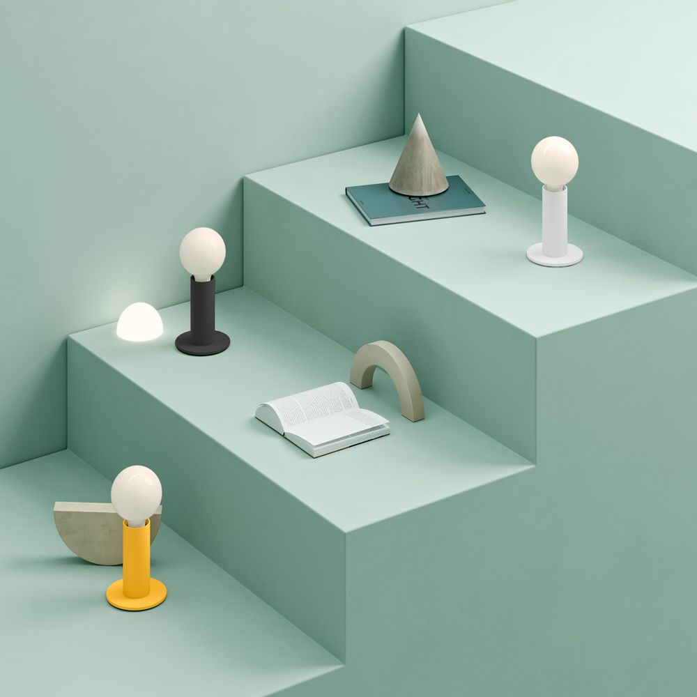 Table lamps - SOL Lamp Mango Yellow Opaque - EDGAR