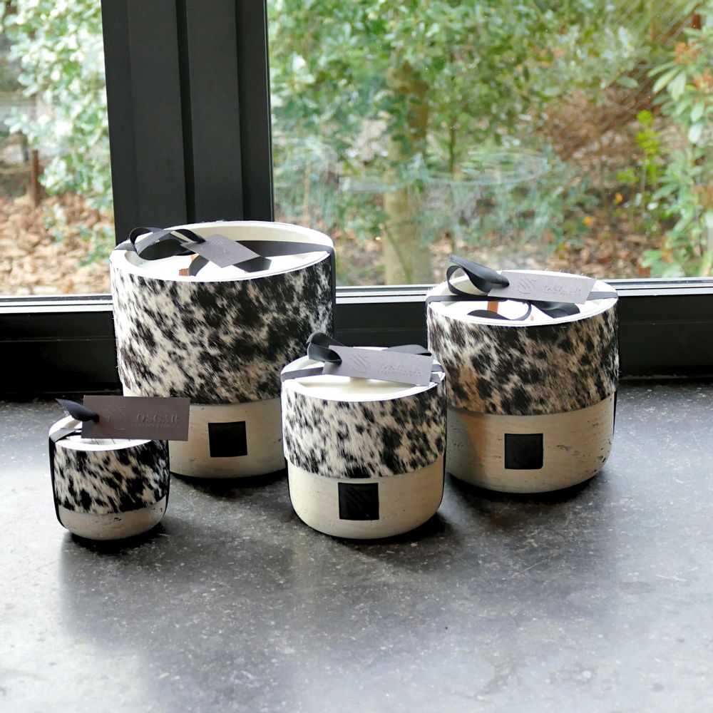Bougies - Collection de bougies en peaux de vache - OSCAR LUXURY CANDLES
