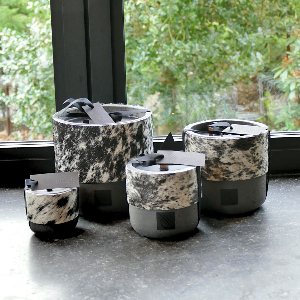 Bougies - Collection de bougies en peaux de vache - OSCAR LUXURY CANDLES