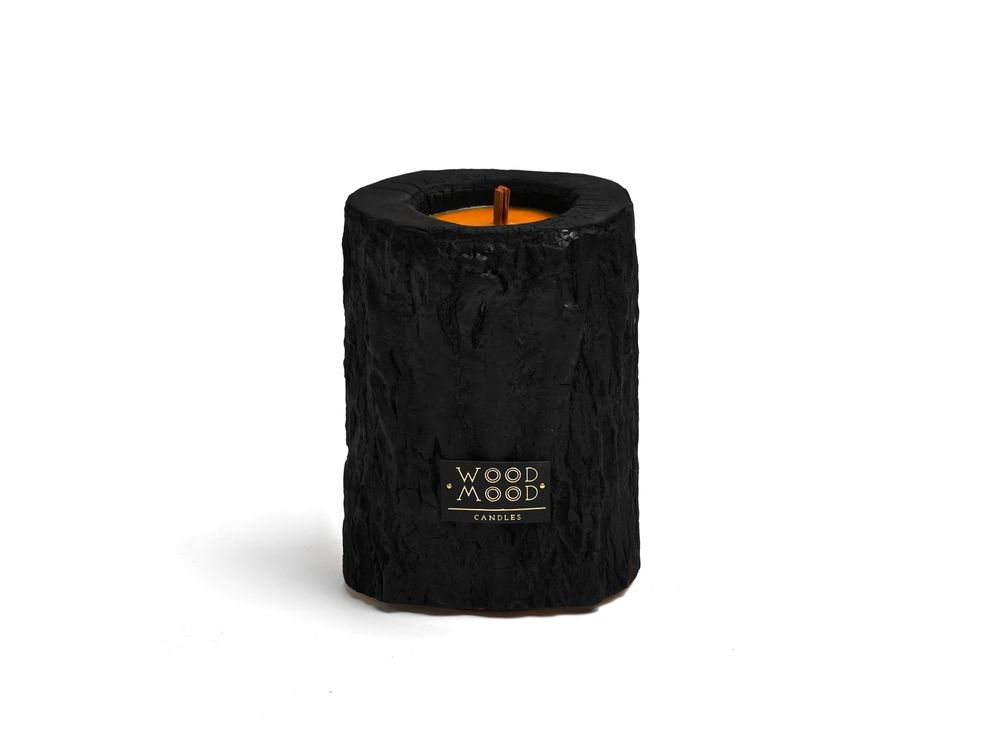 Cadeaux - VOLCANO M | Bougie d'intérieur en bois brûlé, cire d'abeille et huiles naturelles - WOOD MOOD