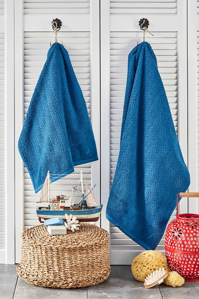 Serviettes de bain - Nautica Zigzag Groupe de serviettes - NAUTICA