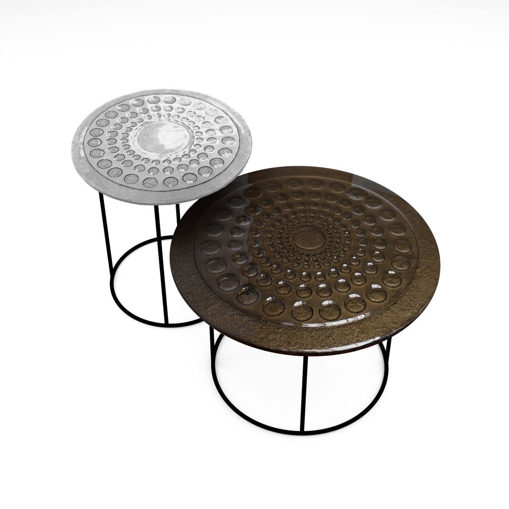 Objets design - Tables basses artisanales en verre d'art DROPS - BARANSKA DESIGN