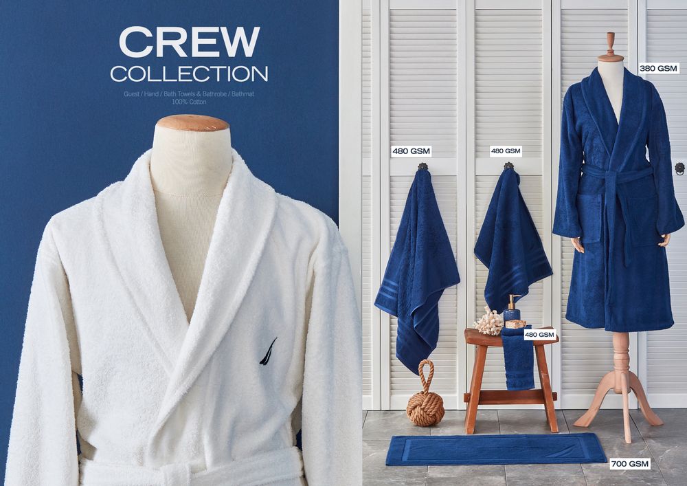 Serviettes de bain - Nautica Crew Peignoir de Bain S-M-L-XL - NAUTICA