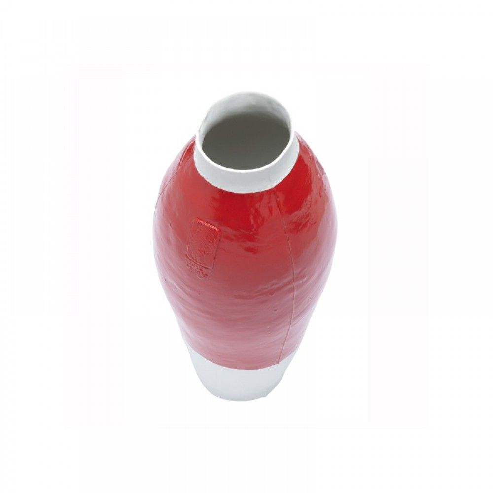 Ceramic - red white vase - THOMAS EYCK