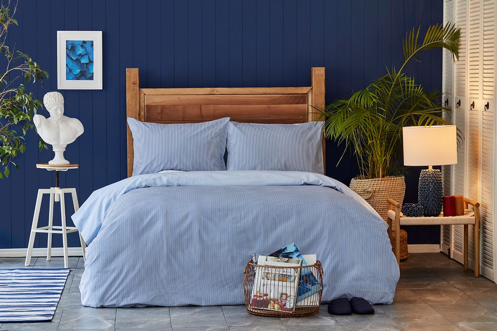 Linge de lit - Nautica Home Darya Parure de Lit En Percale Seersucker - NAUTICA