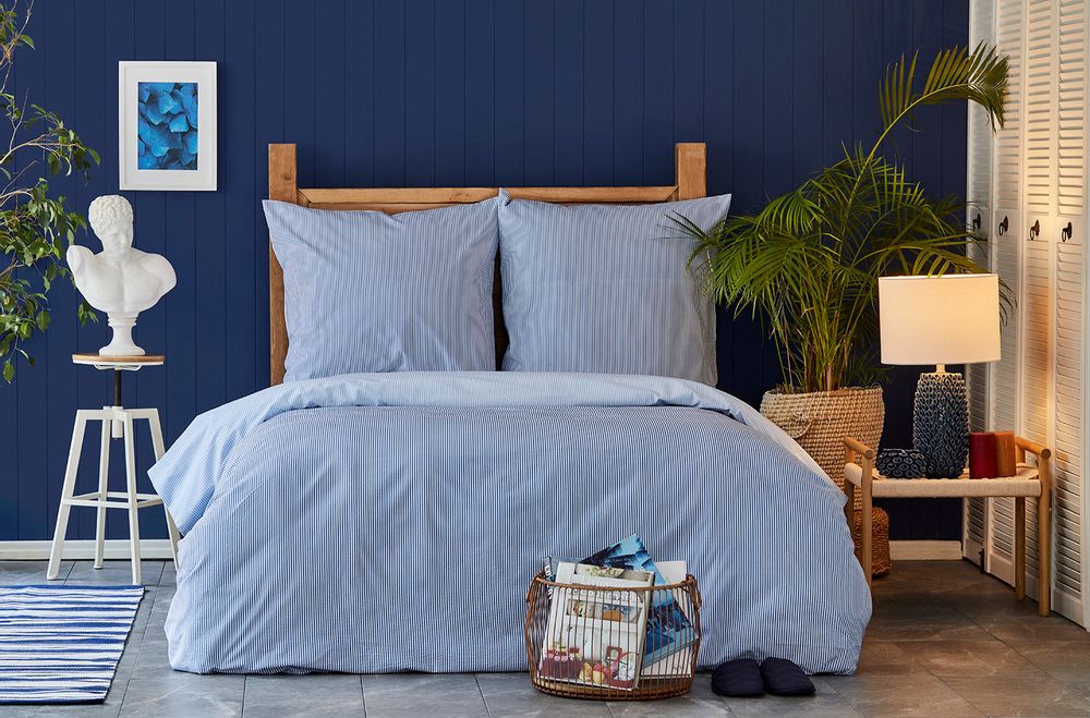 Linge de lit - Nautica Home Darya Parure de Lit En Percale Seersucker - NAUTICA