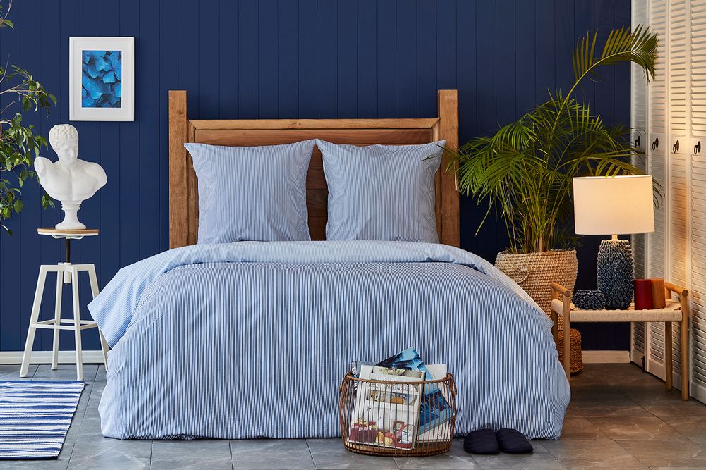 Linge de lit - Nautica Home Darya Parure de Lit En Percale Seersucker - NAUTICA