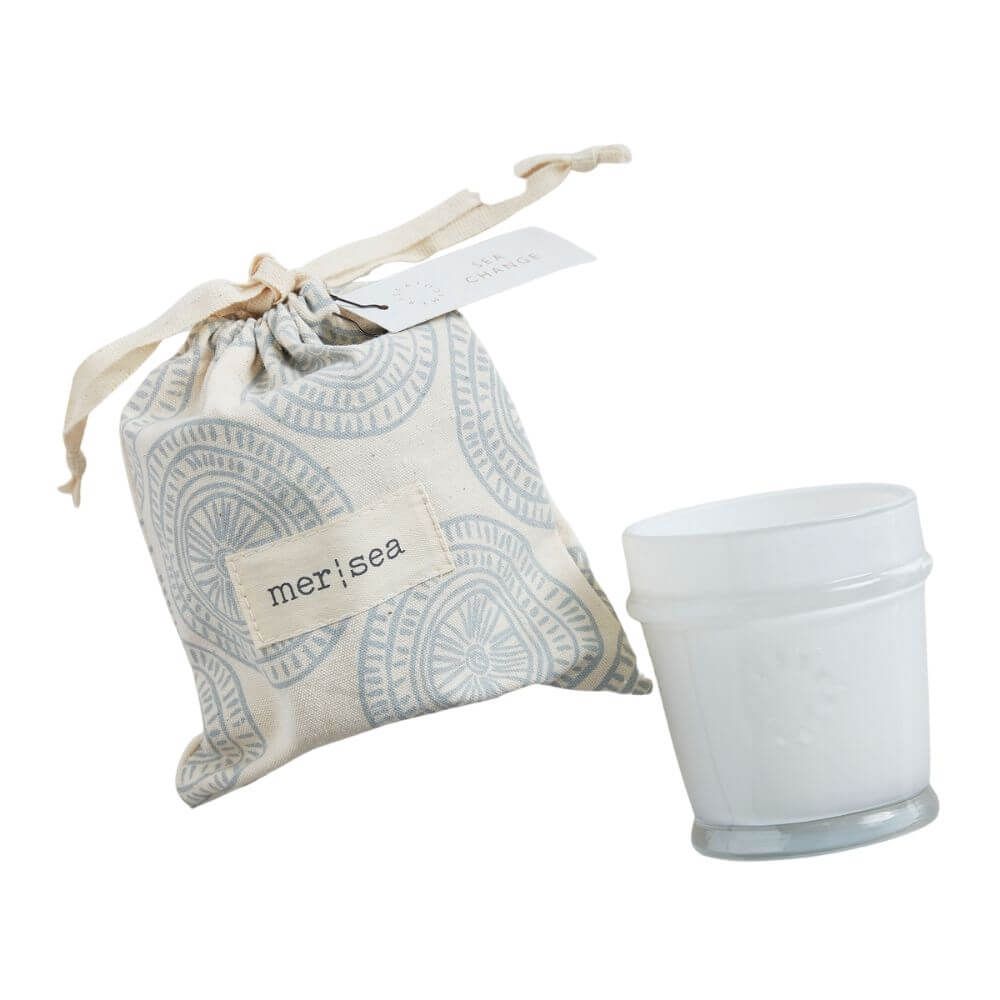 Decorative objects - MER|SEA At Home 7oz Glass Sandbag Candles - MER-SEA & CO