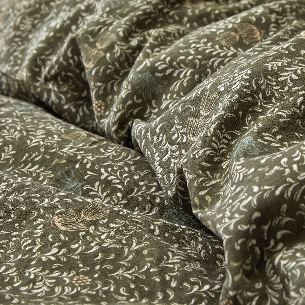 Bed linens - Métis de lin bio Indira algue - DORAN SOU