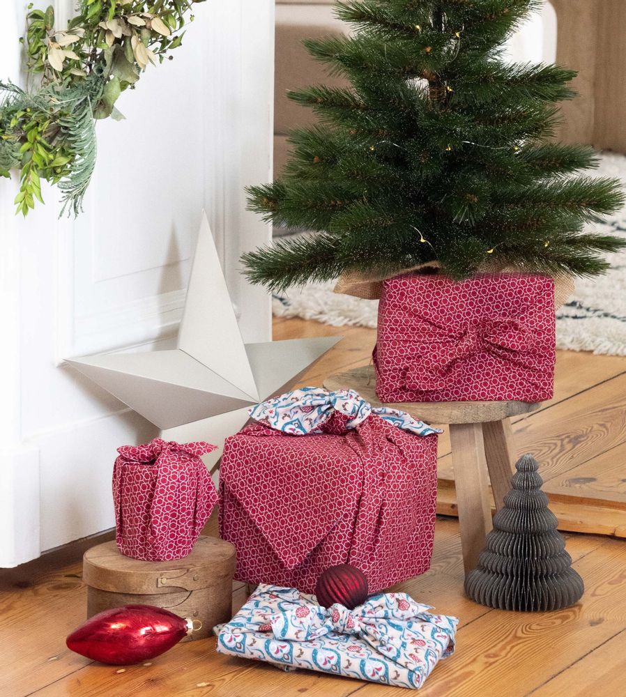 Gifts - FabRap Reversible Double Sided Small Reusable Gift Wrapping - FABRAP