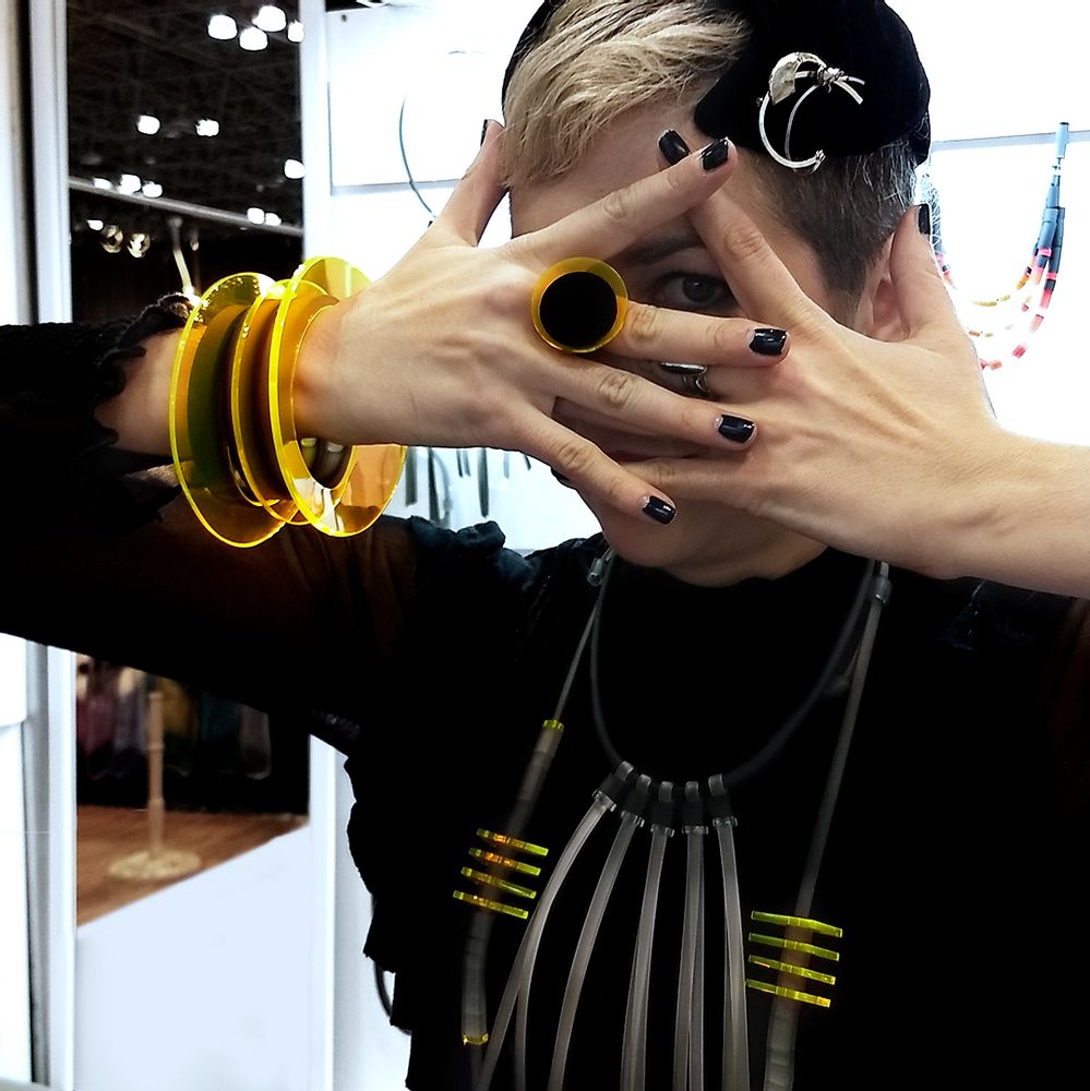 Jewelry - INFINITE LINE collection, "feather" necklaces - ALEX+SVET
