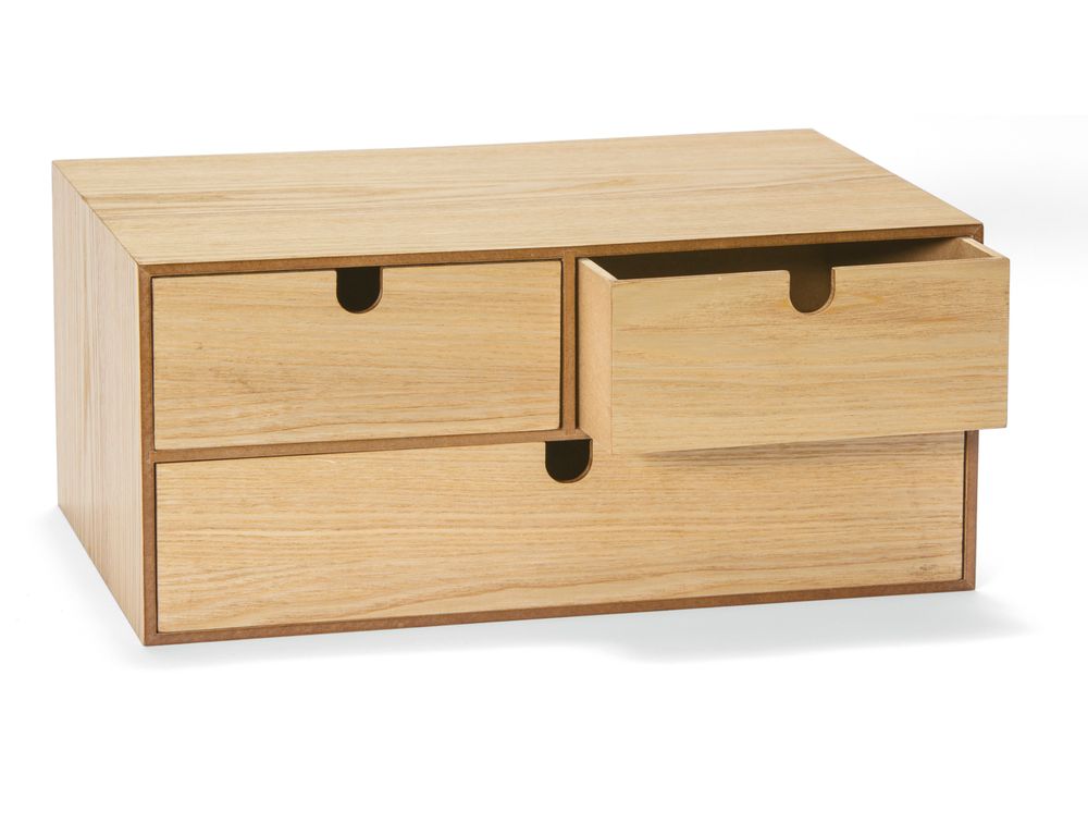 Coffee and tea - Desk organizer made of willow wood 30x23.5x19 cm PA21005 - ANDREA HOUSE