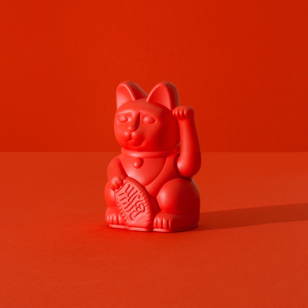 Decorative objects - Maneki Neko / Lucky Cat Mini / Red - DONKEY PRODUCTS