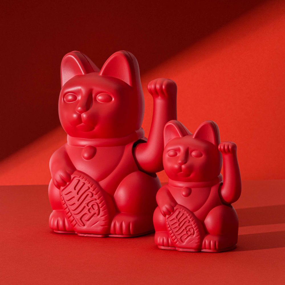 Decorative objects - Maneki Neko / Lucky Cat Mini / Red - DONKEY PRODUCTS