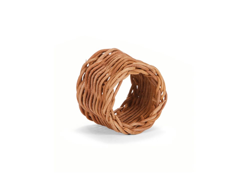 Kitchen utensils - Set of 6 rattan napkin rings Ø6x4.5 cm MS21092 - ANDREA HOUSE