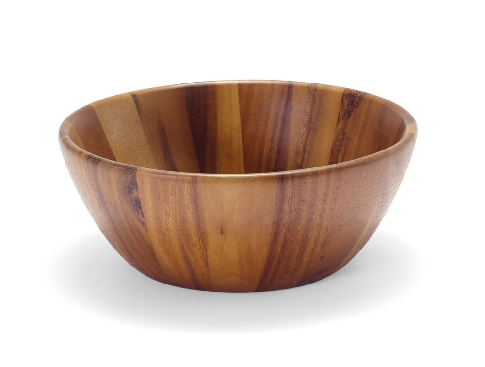 Stew pots - Acacia wood salad bowl Ø25x10 cm MS21065 - ANDREA HOUSE