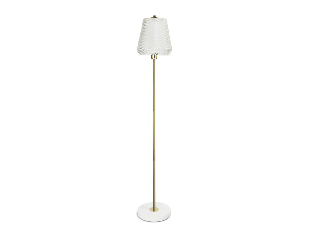 Lampadaires - Elizabeth métal doré et verre lampadaire Ø25x144 cm/E27/40W IL21136 - ANDREA HOUSE