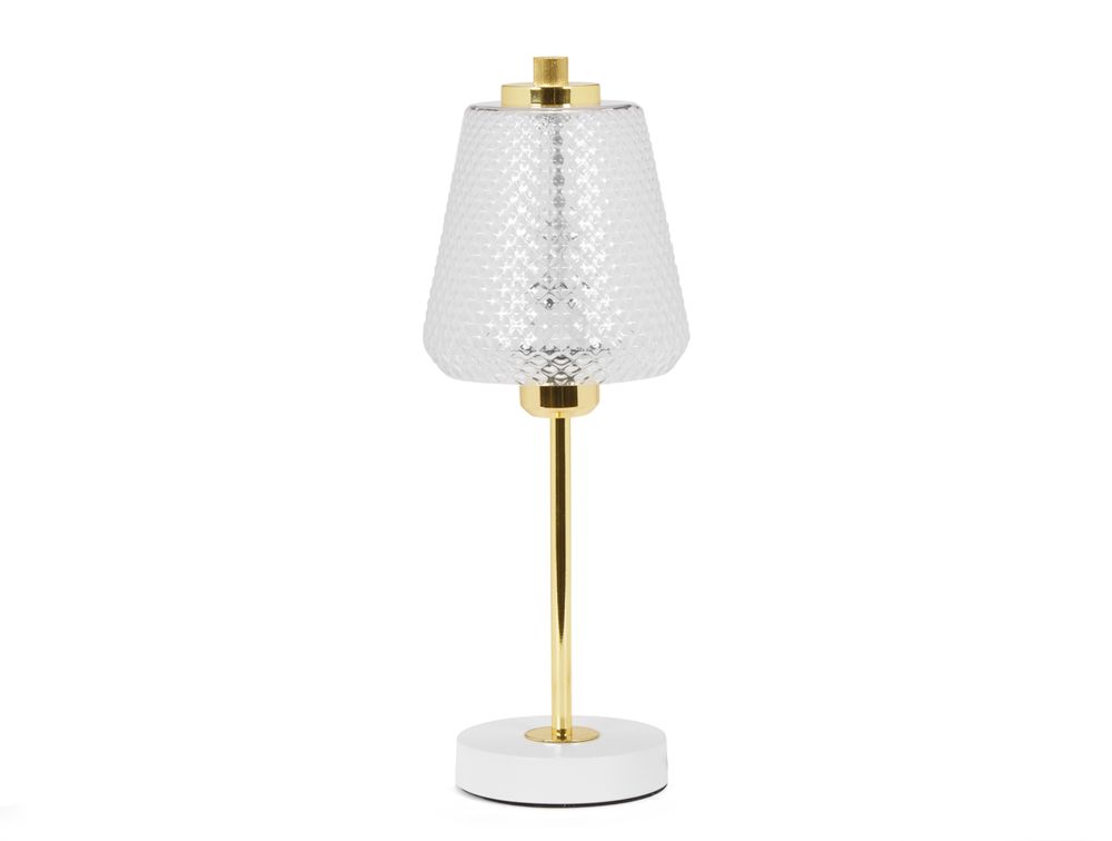 Table lamps - Elizabeth lamp in gilded metal and glass Ø15x42 cm/E27/40w IL21135 - ANDREA HOUSE