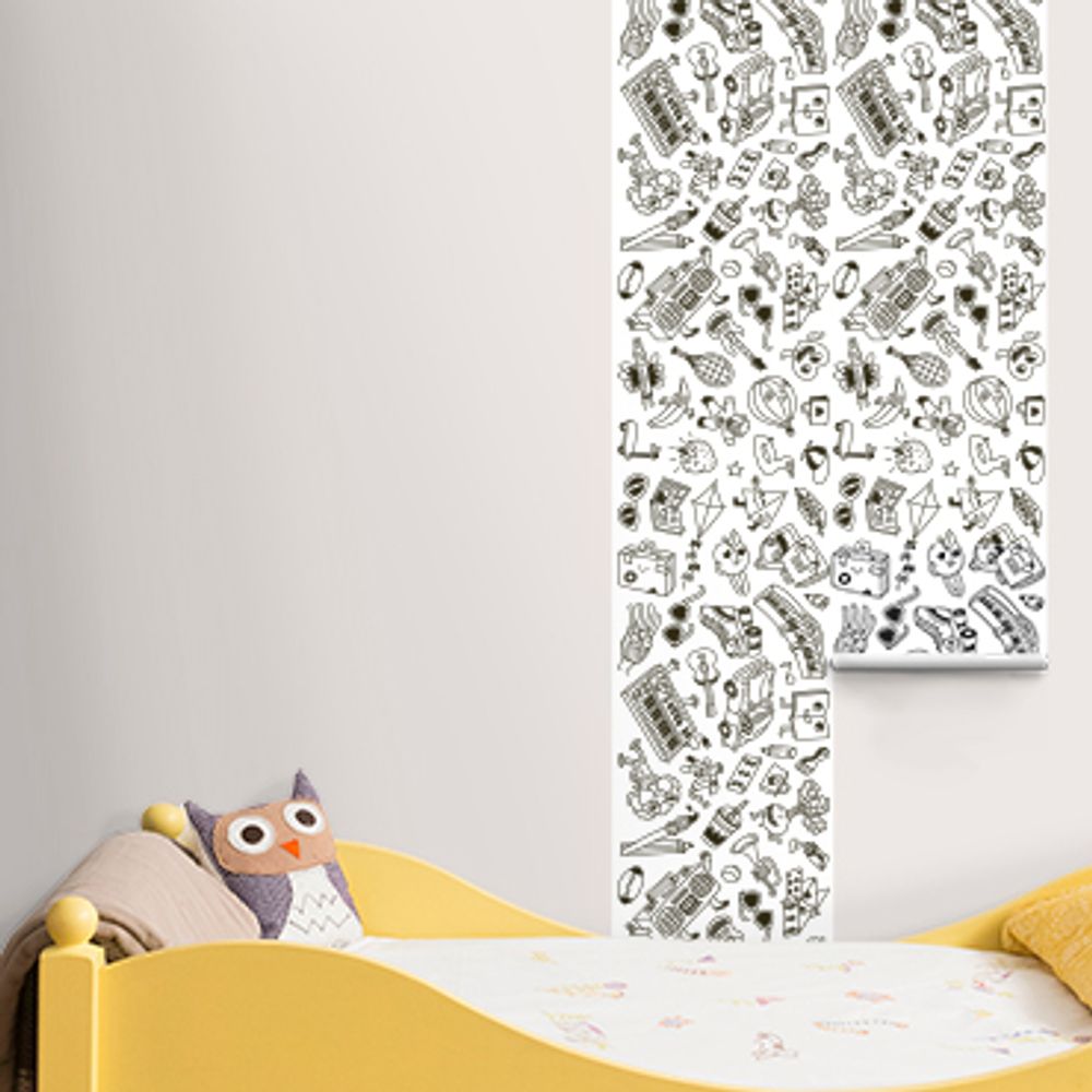 Loisirs créatifs pour enfant - STICK-IT  ROULEAU DÉCORATIF COLORIABLE   POP - OMY