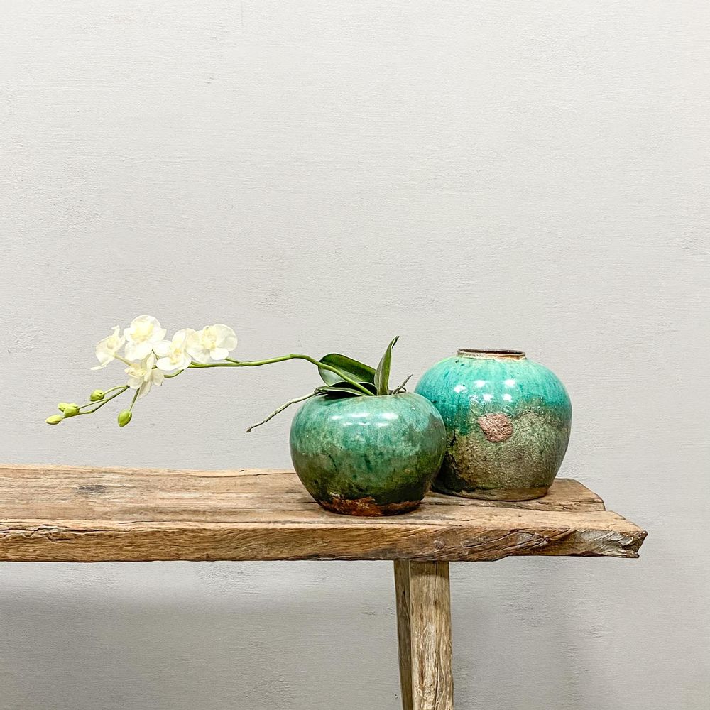 Vases - Turquoise Ginger Pot - THE SILK ROAD COLLECTION