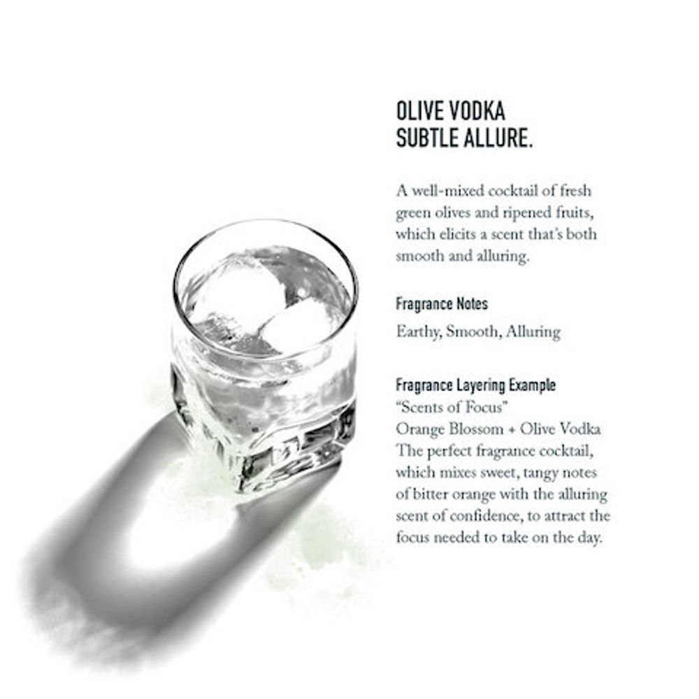 Fragrance for women & men - Olive Vodka - SHOLAYERED FRAGRANCE
