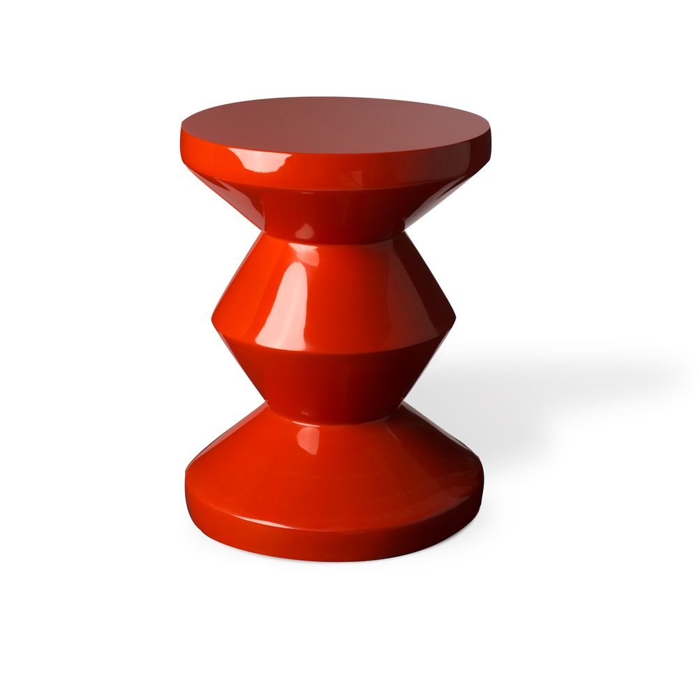Chambres d'hôtels - Tabouret Zig Zag Rouge Corail - POLSPOTTEN