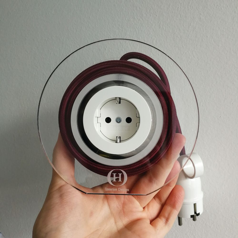 Unique pieces - Extension Cord for 2 Plugs - Bordeaux - OH INTERIOR DESIGN