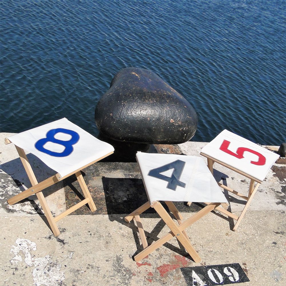 Lounge chairs - Deckchair and stool - LES TOILES DU LARGE