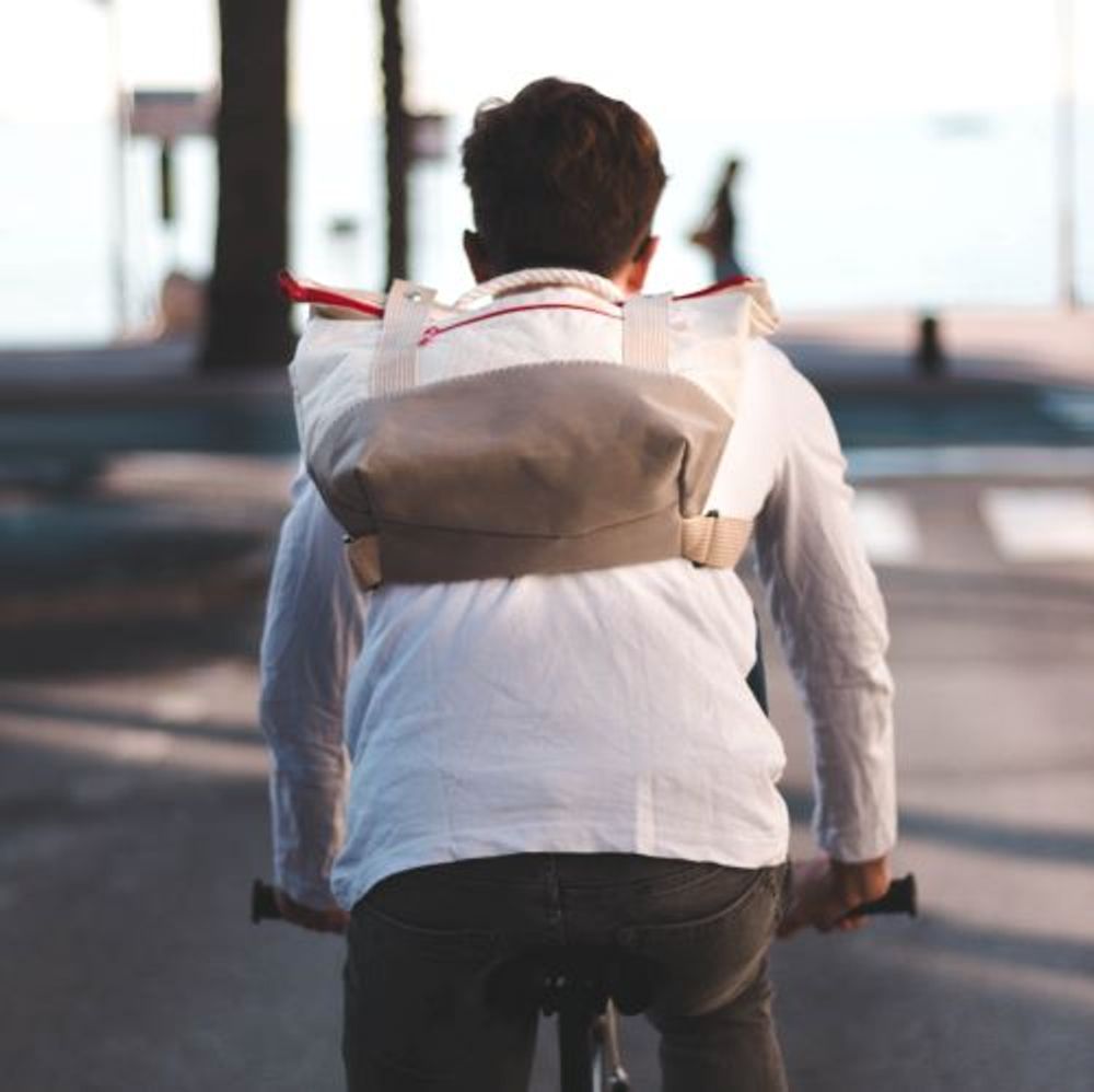 Bags and totes - Recycled Boat Sail Backpack - LES TOILES DU LARGE
