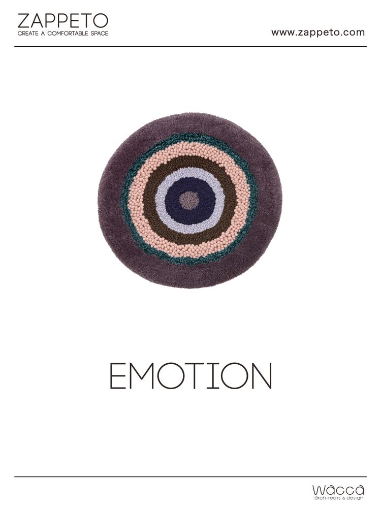 Tapis design - POCO40_EMOTION tapis coussin d'assise rose 100% laine Φ40cm - ZAPPETO