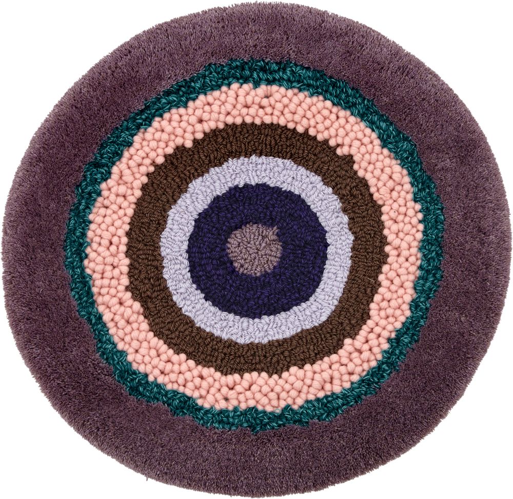 Tapis design - POCO40_EMOTION tapis coussin d'assise rose 100% laine Φ40cm - ZAPPETO