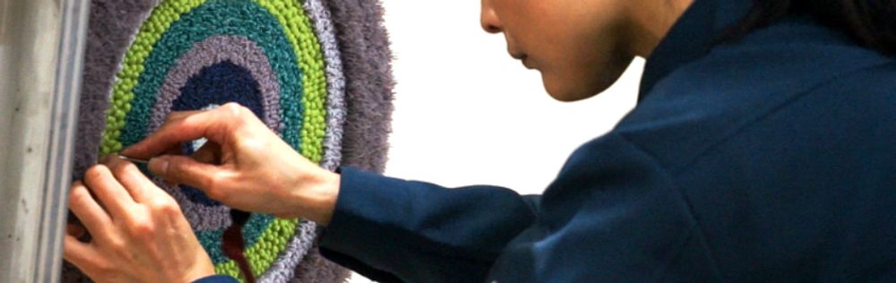 Design carpets - POCO40_COELACANTH design rug seat cushion multicolor 100%wool Φ40cm - ZAPPETO