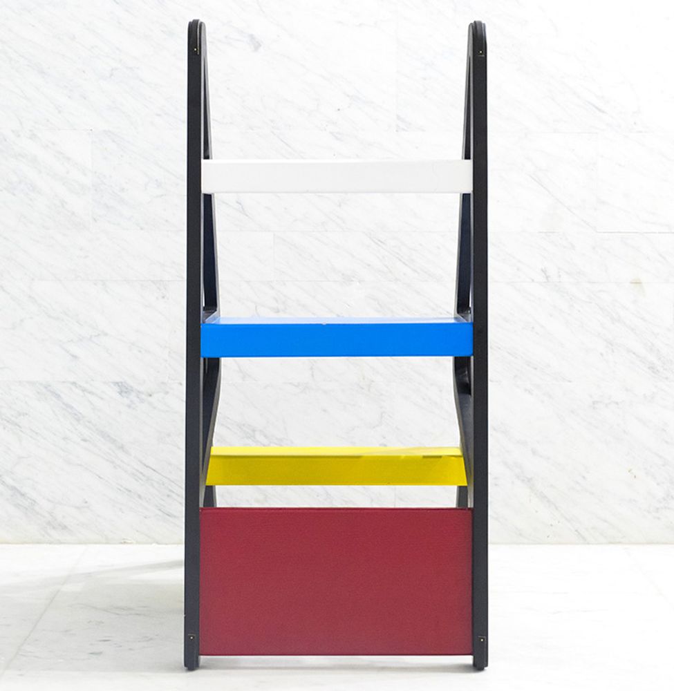 Sièges pour collectivités - ESC 01 / CHAISE ESCABEAU / HOMMAGE A MONDRIAN & RIETVELD - 1% DESIGN