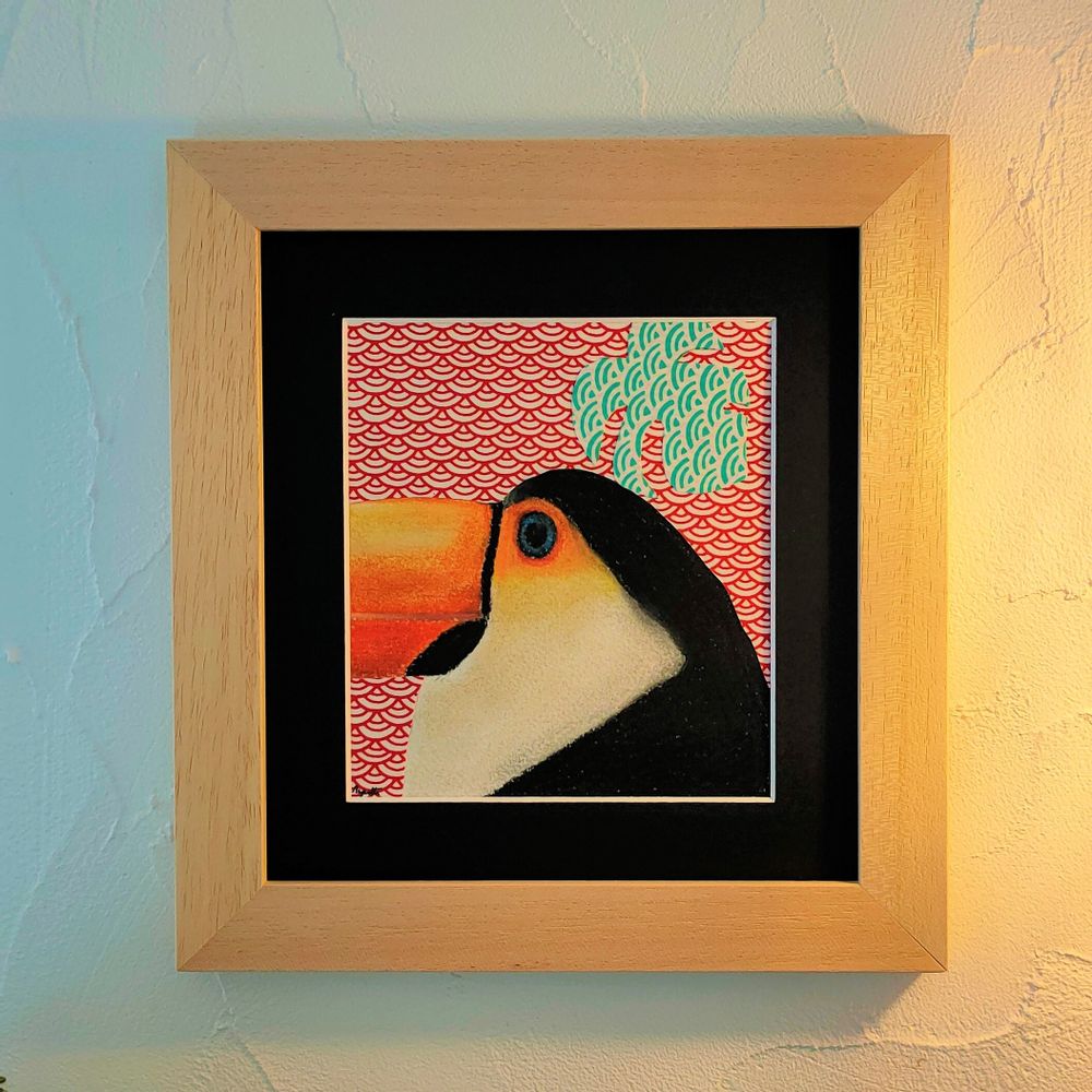 Other wall decoration - Profile of Toucan Toco — Framed drawing - L'ATELIER DES CREATEURS