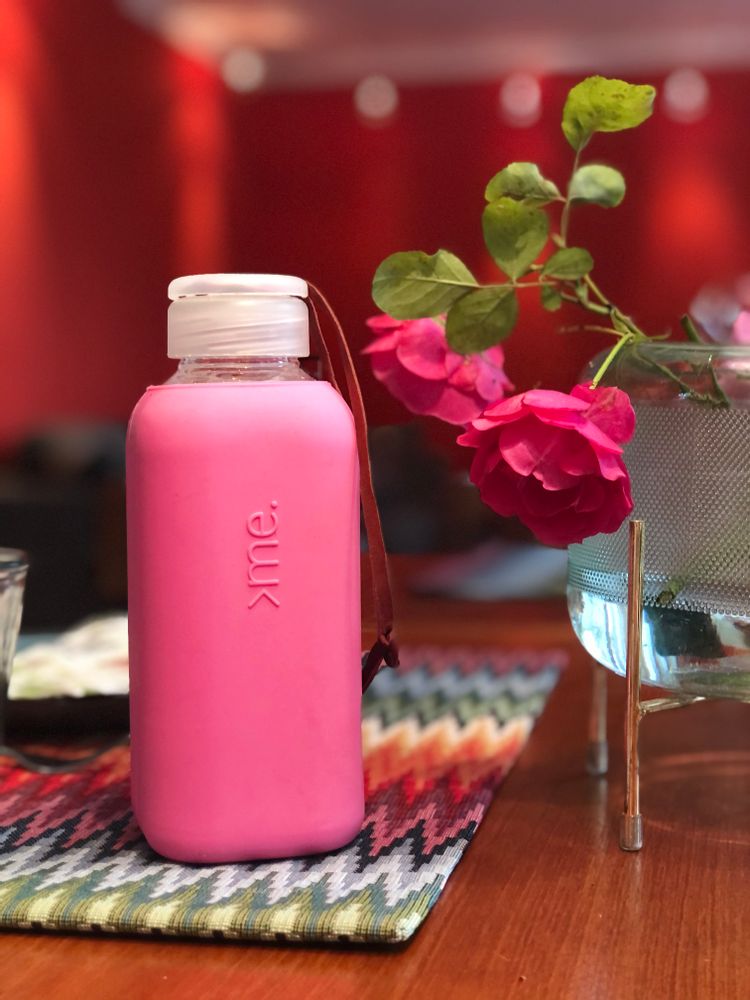 Gifts - HANDMADE GLASS BOTTLE (600ml)  SQUIREME. Y1 REUSABLE SUSTAINABLE - SQUIREME.