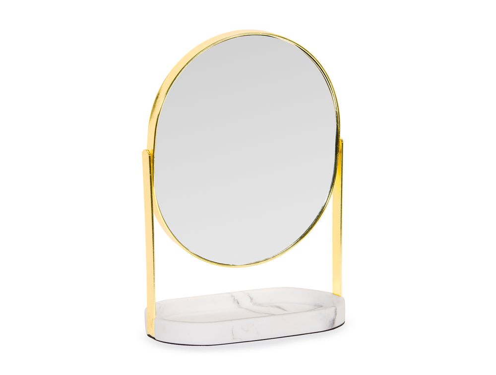 Meubles pour salle de bain - Miroir effet marbre et métal doré BA21050 - ANDREA HOUSE